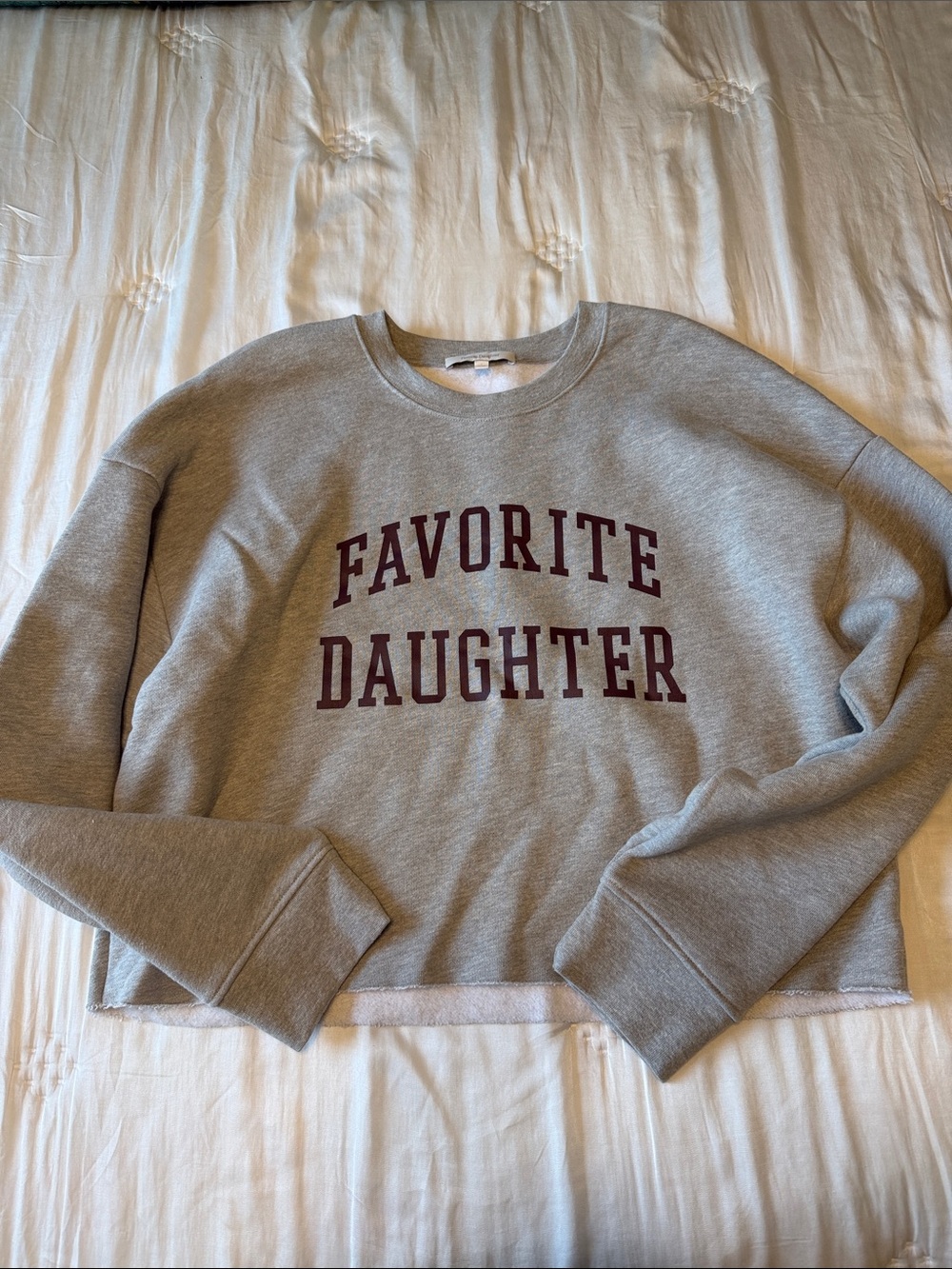 NWOT Favorite Daughter Cropped Collegiate Sweatshirt